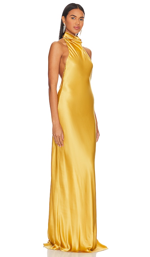 Amanda Uprichard Rainier Gown in Yellow