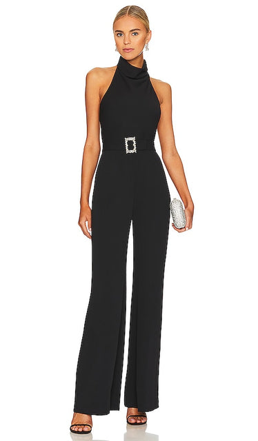 Amanda Uprichard Samba Jumpsuit in Black - Combinaison Amanda Uprichard Samba en noir - Amanda Uprichard 黑色桑巴连身裤 - Amanda Uprichard Samba-Overall in Schwarz - Amanda Uprichard 삼바 점프수트 - Tuta da samba Amanda Uprichard in nero