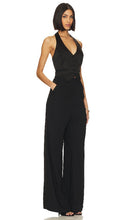 Amanda Uprichard Satin Isadore Jumpsuit in Black