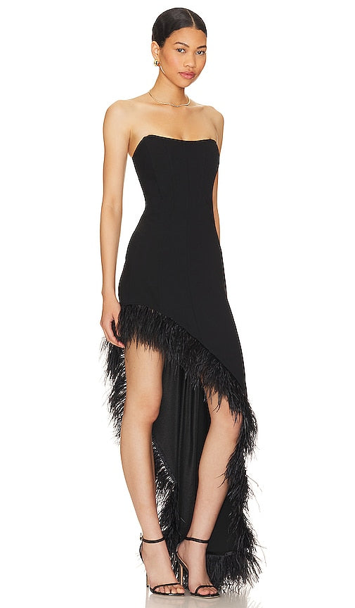 Amanda Uprichard X Revolve Kenda Gown in Black