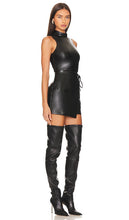 Amanda Uprichard X Revolve Reed Faux Leather Romper in Black