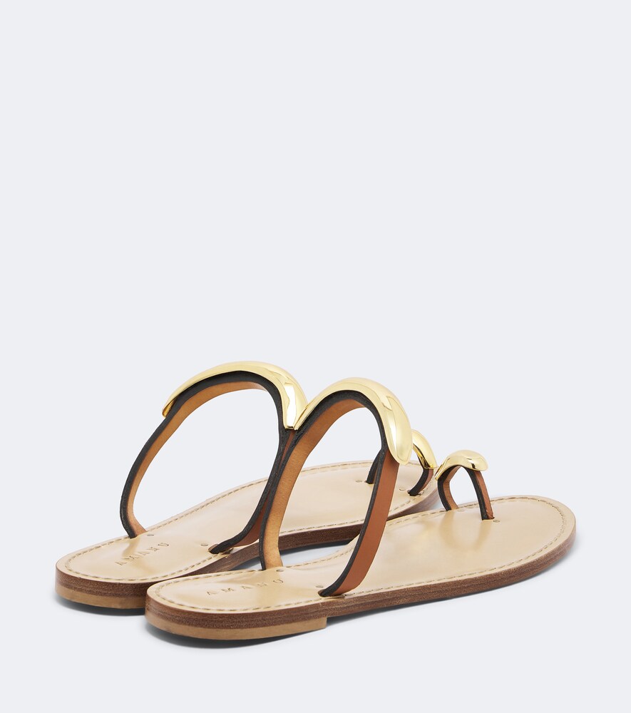 Amanu Samburu embellished leather sandals