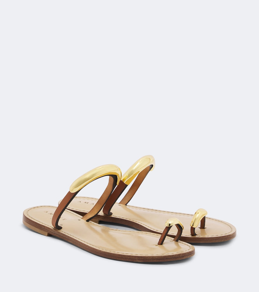 Amanu Samburu embellished leather sandals