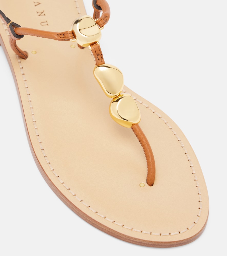 Amanu Nairobi leather sandals (Brown) - Flat Sandals
