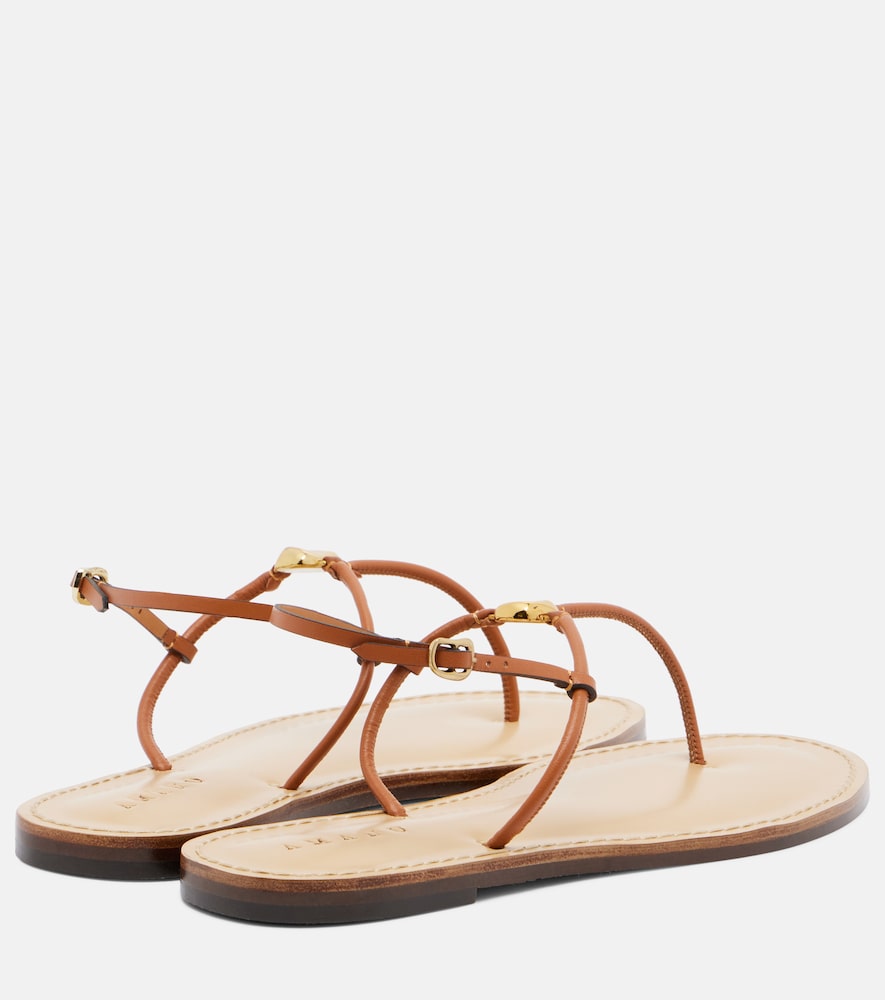 Amanu Naivasha leather thong sandals - Brown Flat Sandals
