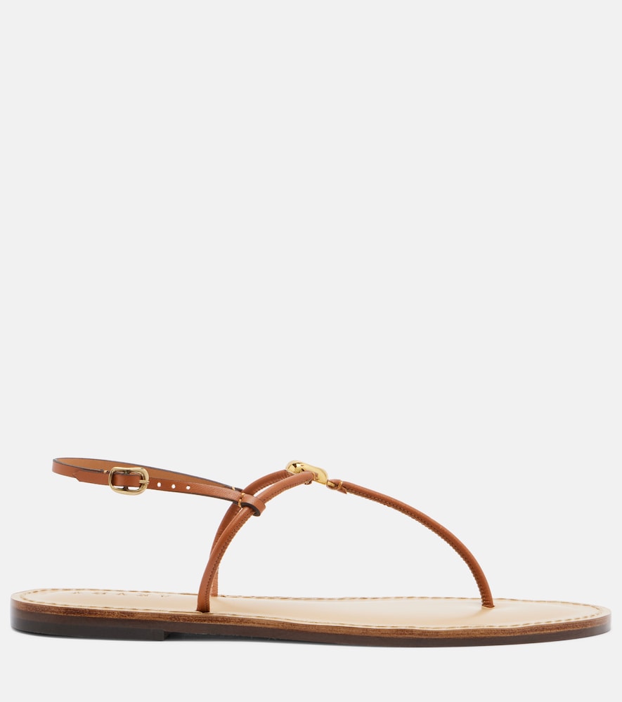 Amanu Naivasha leather thong sandals - Brown Flat Sandals