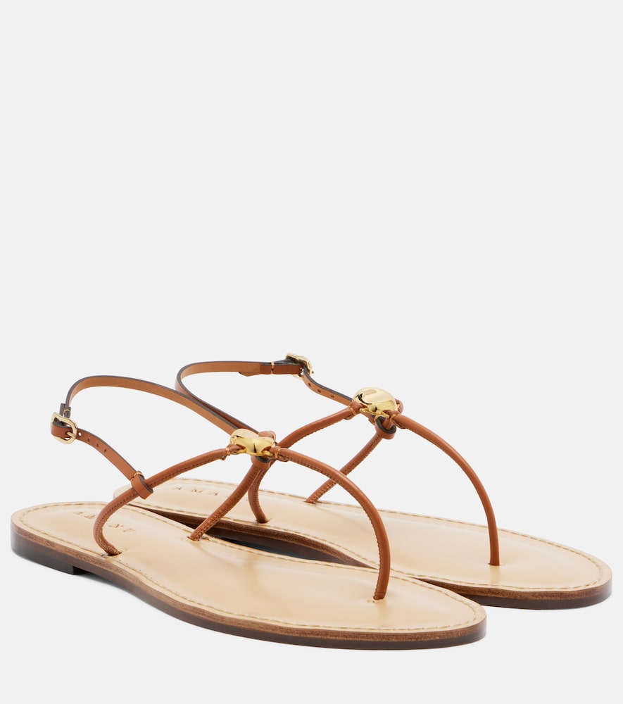 Amanu Naivasha leather thong sandals - Brown Flat Sandals