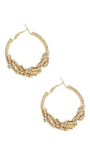 Amber Sceats Detail Hoop Earring in Metallic Gold