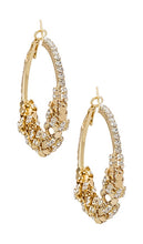 Amber Sceats Detail Hoop Earring in Metallic Gold