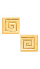 Amber Sceats Swirl Earrings in Metallic Gold