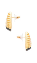 Amber Sceats Triangle Earrings in Metallic Gold