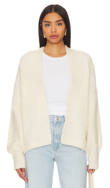 American Vintage East Cardigan in Ivory - American Vintage - Cardigan East en ivoire - 美国复古 East 象牙色开衫 - American Vintage East Cardigan in Elfenbein - American Vintage East 가디건 컬러의 아이보리 - Cardigan orientale vintage americano in avorio