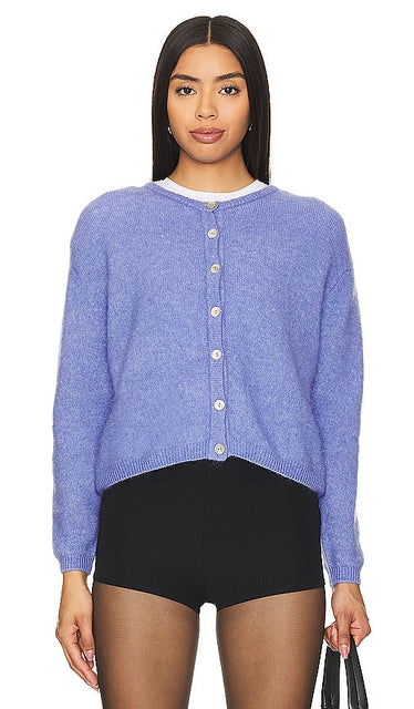 American Vintage Vitow Cardigan in Blue - American Vintage - Cardigan Vitow en bleu - 美国复古 Vitow 蓝色开衫 - American Vintage Vitow Cardigan in Blau - American Vintage Vitow 가디건 블루 색상 - Cardigan Vitow vintage americano in blu