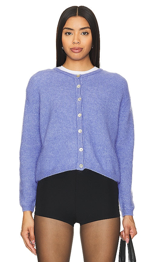 American Vintage Vitow Cardigan in Blue - American Vintage - Cardigan Vitow en bleu - 美国复古 Vitow 蓝色开衫 - American Vintage Vitow Cardigan in Blau - American Vintage Vitow 가디건 블루 색상 - Cardigan Vitow vintage americano in blu