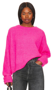 American Vintage Vitow Sweater in Fuchsia - Pull Vitow American Vintage en fuchsia - American Vintage Vitow 紫红色毛衣 - American Vintage Vitow Pullover in Fuchsia - American Vintage Vitow 스웨터 - Maglione Vitow vintage americano in fucsia