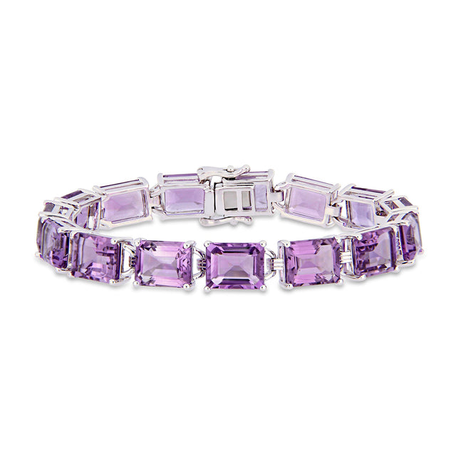 Amethyst Sterling Silver Bracelet
