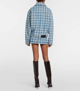 Ami Paris Checked denim jacket