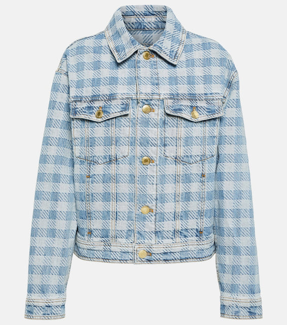 Ami Paris Checked denim jacket