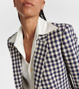 Ami Paris Checked wool and cotton blazer