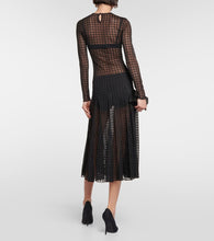 Ami Paris Gingham lace midi dress