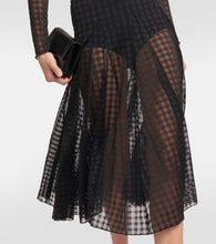 Ami Paris Gingham lace midi dress