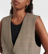 Ami Paris Houndstooth virgin wool vest