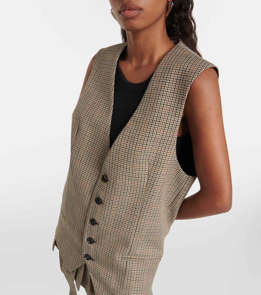 Ami Paris Houndstooth virgin wool vest