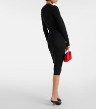 Ami Paris Knitted cotton and wool midi dress