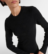 Ami Paris Knitted cotton and wool midi dress
