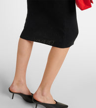 Ami Paris Knitted cotton and wool midi dress