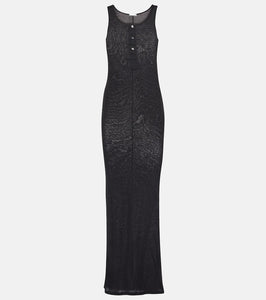 Ami Paris Knitted cotton maxi dress