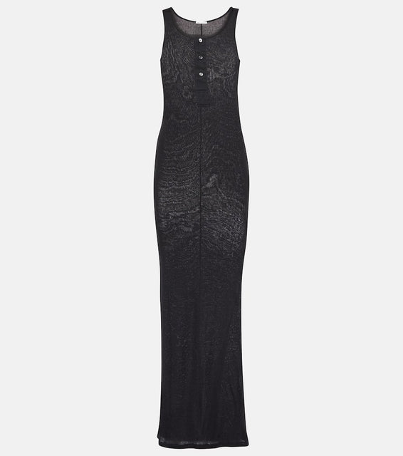 Ami Paris Knitted cotton maxi dress