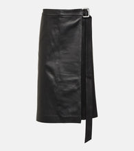 Ami Paris Wrap leather midi skirt - Ami Paris 裹身皮革中长裙