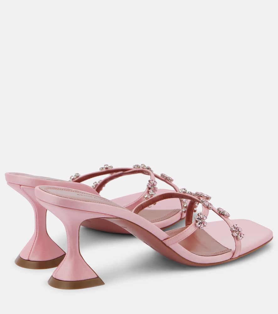 Amina Muaddi 70 embellished satin sandals