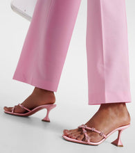 Amina Muaddi 70 embellished satin sandals