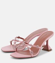 Amina Muaddi 70 embellished satin sandals