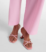 Amina Muaddi 70 embellished satin sandals