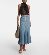 Amina Muaddi Alexa 95 leopard-print satin mules