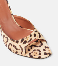 Amina Muaddi Alexa 95 leopard-print satin mules
