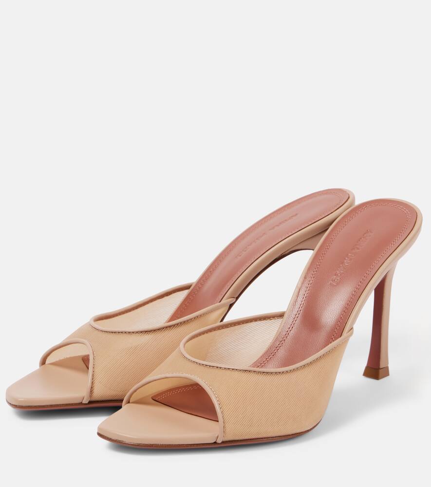 Amina Muaddi Alexa 95 mesh mules