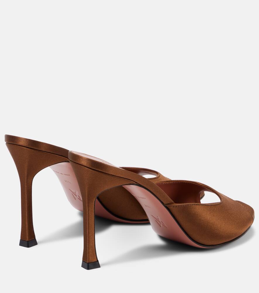 Amina Muaddi Alexa 95 satin mules