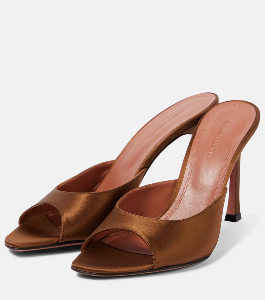 Amina Muaddi Alexa 95 satin mules