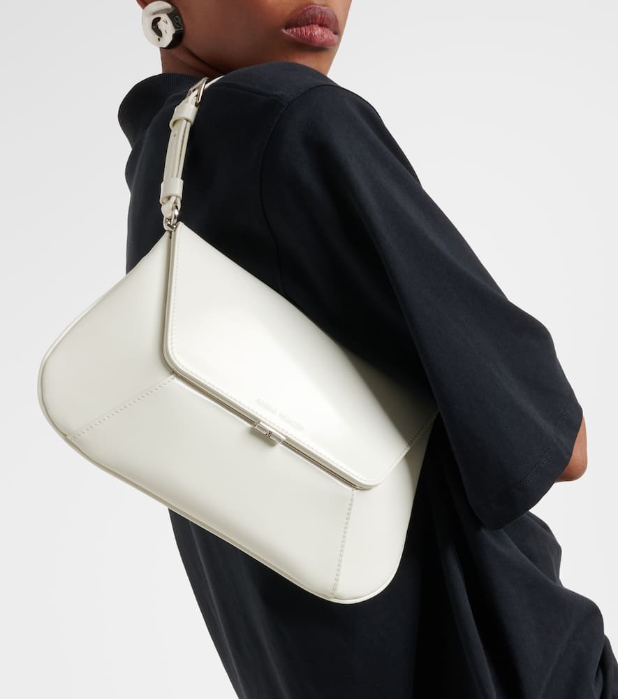 Amina Muaddi Ami leather shoulder bag