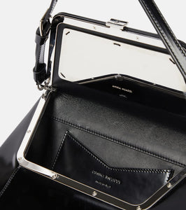 Amina Muaddi Ami leather shoulder bag