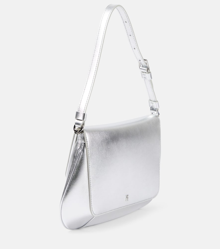 Amina Muaddi Ami leather shoulder bag