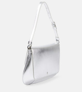 Amina Muaddi Ami leather shoulder bag