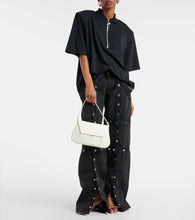Amina Muaddi Ami leather shoulder bag