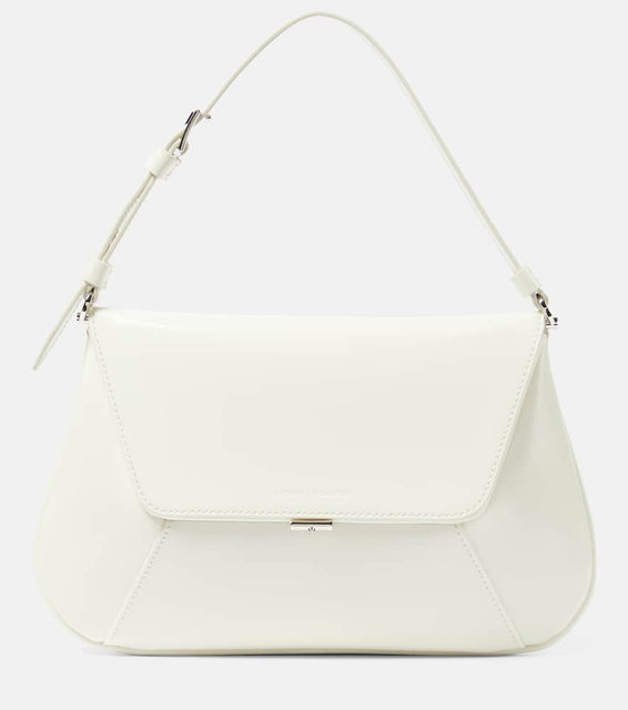 Amina Muaddi Ami leather shoulder bag