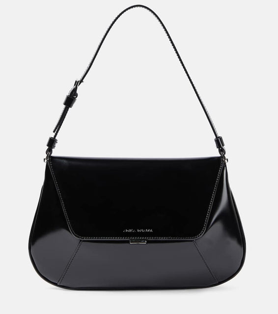 Amina Muaddi Ami leather shoulder bag