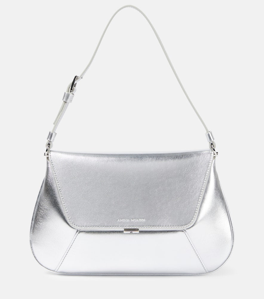 Amina Muaddi Ami leather shoulder bag